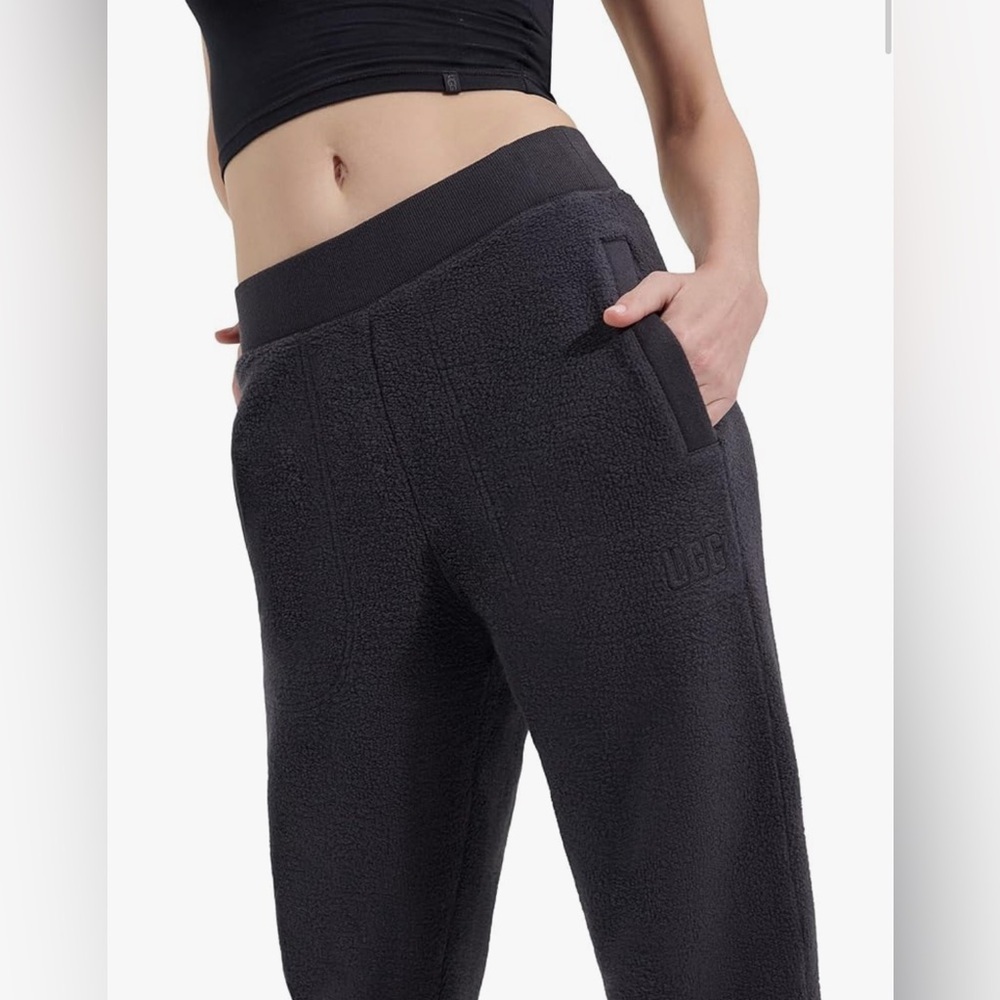 UGG Women's Sofiana Black Terry Joggers- Small - Picture 4 of 9